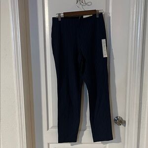 a new day Dark Blue Striped Trousers